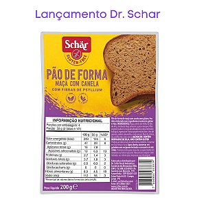 Pão de Forma Maça com Canela Schar Sem Glúten e Lactose 200g