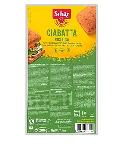 Pão Ciabatta Multigrãos sem Glúten/Lactose 200g Schär