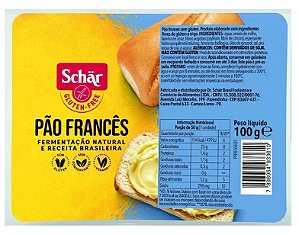 Pão Francês Vegano Sem Conservantes Pré Assado Schar 100g