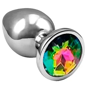 PLUG ANAL ROSA COM JOIA DIVERSÃO AO CUBO