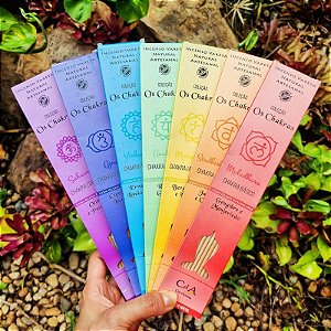 Kit de Incensos Cia de Aroma dos 7 chakras