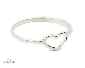 Anel Coração - Prata 925