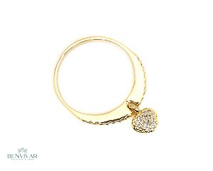 Anel Cravejado - Banhado a Ouro 18k