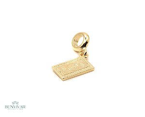 Berloque Dólar - Banhado Ouro 18k