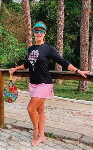 Camiseta Manga Longa Pink BT | Feminina (preta)