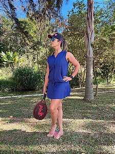 Saia shorts | Pink BT (azul marinho)
