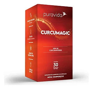 Curcumagic Cúrcuma Biodisponível 30 Cápsulas - Pura Vida