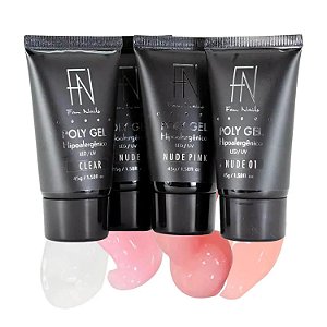 POLYGEL FAN NAILS 45G - CORES:NUDE