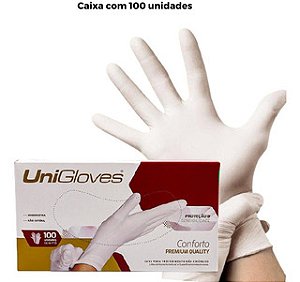 LUVA ROSA UNIGLOVES 100UND - TAMANHO:EP