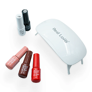 KIT ESMALTE 3 EM 1 COM 10 CORES 5ML REAL LOVE - CORES:KIT 03