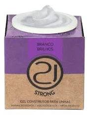 GEL STRONG ECOLINE 34G NAILS 21 - CORES:BRANCOS BRILHOS