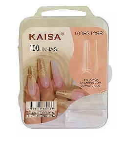 TIPS BAILARINA COM CURVATURA C C/100 EXTRA-LONGA KAISA - CORES:TRANSPARENTE