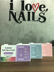SOFT TIPS EM GEL 500 PCS KAISA - MODELO:ALMOND MÉDIO