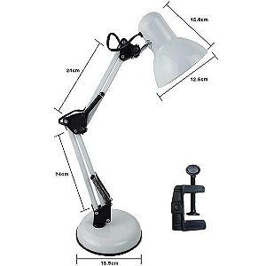 LUMINÁRIA ARTICULADA MÉDIA - CORES:ROSA