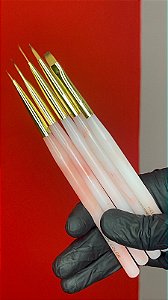 KIT 5 PINCEIS HELEN COLOR - CORES:TRANSPARENT