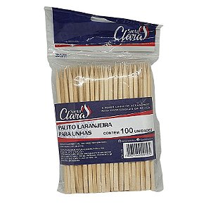 PALITO DE MADEIRA LARANJEIRA PONTA PÁLITO E PONTA ESPÁTULA C/100 SANTA CLARA