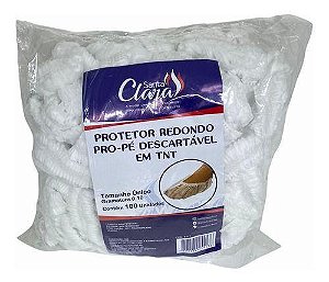 PROTETOR REDONDO  PRÓ PÉ DESCARTAVEL EM TNT 100UND