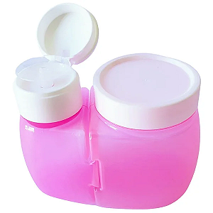 DOSADOR DE ACETONA C/ PORTA ALGODÃO ROSA SANTA CLARA