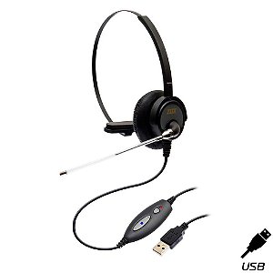 Fone Operador ZOX DH-60T - Headset USB com Tubo de Voz