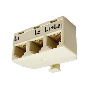 Pino Modular RJ11 4 Vias x 1 RJ11 L1 + 1 RJ11 L2 + 1 RJ11 L1+L2