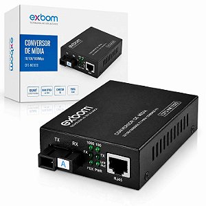 Conversor de Mídia WDM Gigabit SM 20KM (A+B)