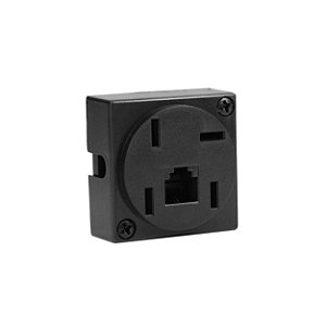 KIT Tomada Padrão Telebrás + Modular 2 VIAS Preta (10 peças)