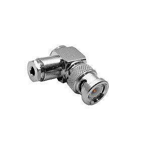 Conector BNC Macho Angular Solda 0,4/2,5mm - 4 peças
