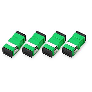 Acoplador Óptico SPX SM SC-APC/SC-APC com FLANGE - 4 peças