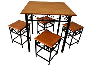 Jogo de mesa quadrada arabesco