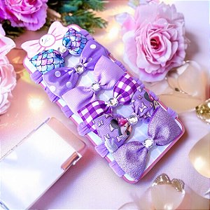 Kit 6 laços de bebê Lacinhos de Bebe  Faixinha cabelo infantil Baby Purple