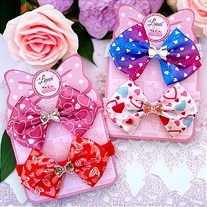 Kit 6 Mini Lacinhos de Bebê Faixinha Maternidade Tiarinha RN Baby Love