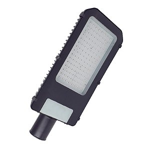 Luminária pública LED 100W SMD IP66 preta 6500K.