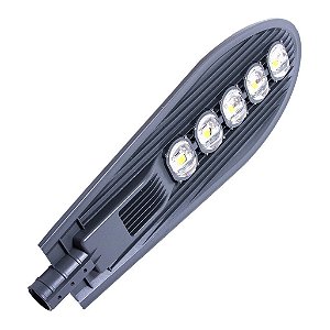 Luminária LED pública 250W preto COB 4000k / 6500k bivolt IP66 Inmetro.