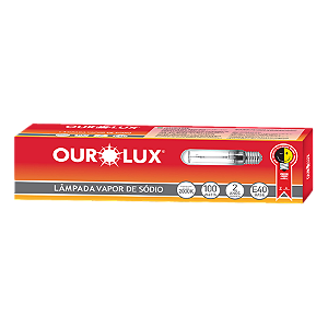 Lâmpada Sódio Tubular 100W E27 Ourolux.