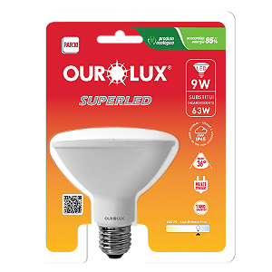 Lâmpada Superled PAR30 9W bivolt 3000K IP65 36º S.