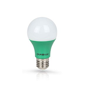 Lâmpada Superled Ouro 60 Colors 7W bivolt Verde IP66.