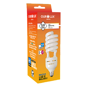Lâmpada Fluorescente Spiralux 59W 127V 6400K E27.