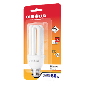 Lâmpada Fluorescente 3U 25W 220V 6400K.