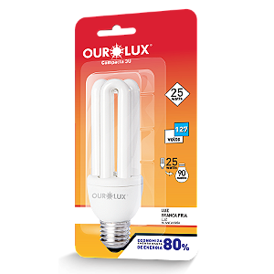 Lâmpada Fluorescente 3U 25W 127V 6400K.