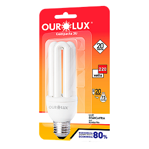 Lâmpada Fluorescente 3U 20W 220V 6400K.