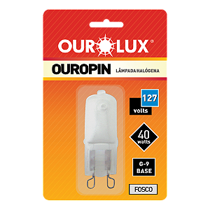 Lâmpada Halógena Ouropin G9 40W 127V Fosca.