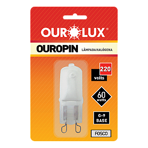 Lâmpada Halógena Ouropin G9 60W 220V Fosca.
