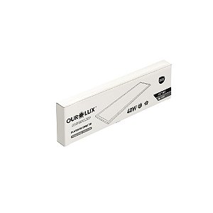 Plafon Superled Embutir 122X32 40W bivolt 6500K.