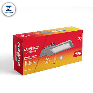 Luminária Pública LED 150W IP66 bivolt 4000K base rele com INMETRO.