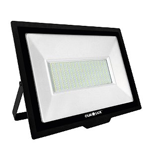 Superled Projetor Slim 300W SMD Preto 6500K IP65.