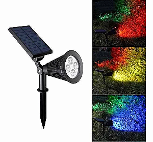 Espeto De Jardim LED Solar 10W RGB colorido IP67.