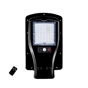 Luminária Publica de poste solar 30W LED 6500K com sensor e controle.