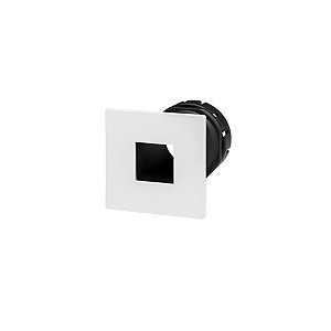 Plafon de embutir Narrow Olho de Moscou/Laser quadrado 20° MINI DICROICA máx. 15W 5X5X4,7cm metal e ABS branco e preto.