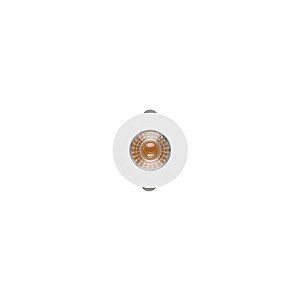 Plafon de embutir LED Móbili redondo para movelaria MDF 25° 2700K 1,5W bivolt Ø3,7X2,9cm policarbonato e ABS branco.