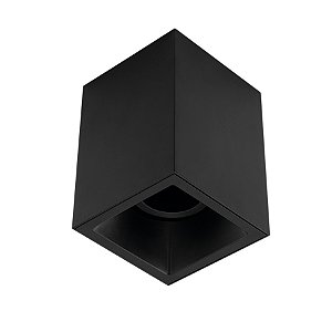 Plafon de sobrepor Square Out recuado quadrado direcionável PAR20 12X12X16,1cm alumínio preto.